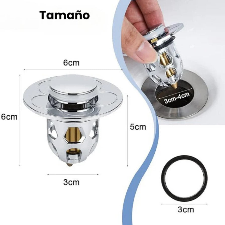 PACK DE 2 UNIDADES DE TAPÓN ANTI OBSTRUCCIONES INOXIDABLE